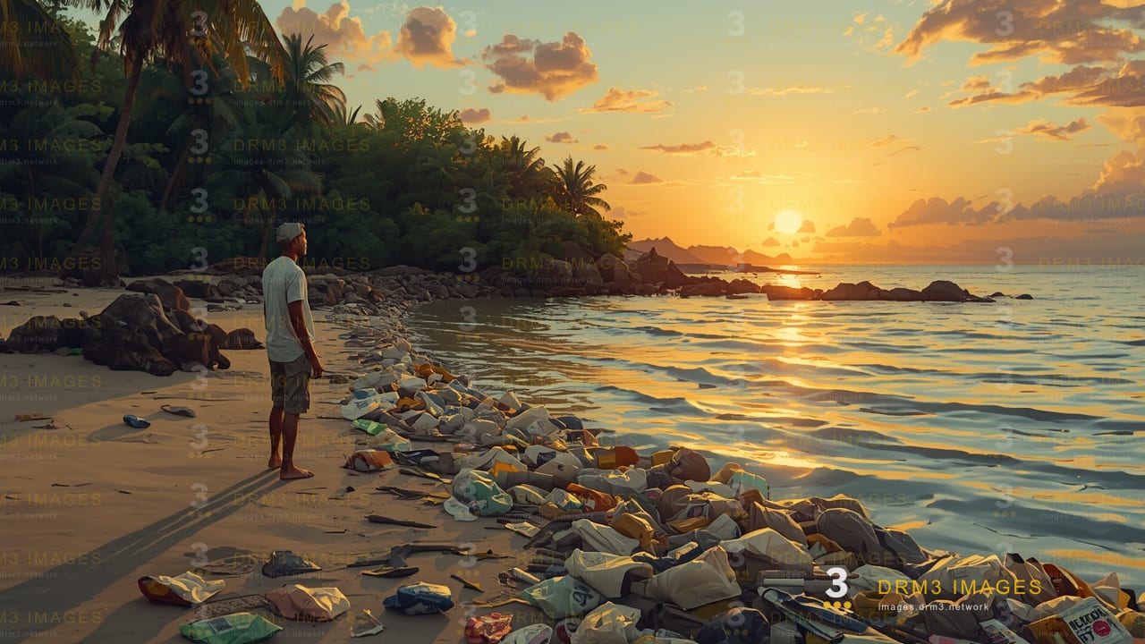 Santa Marta beach hit by plastic debris after heavy rain