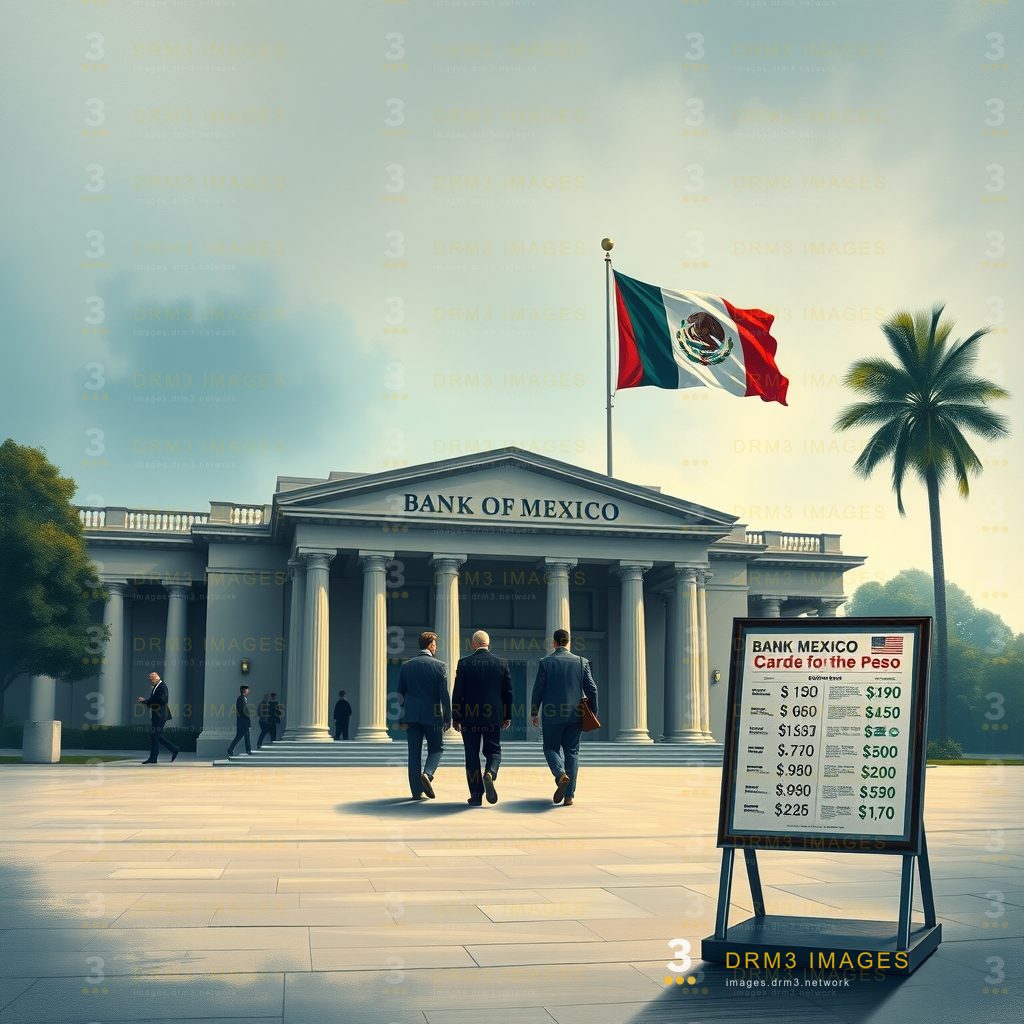 Peso edges down to 17.02 per dollar as Banxico holds 2026 growth at 1.5%