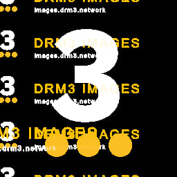 DRM3 News mark, dark ground