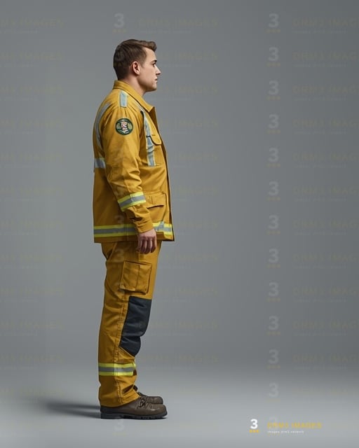 The firefighter, left