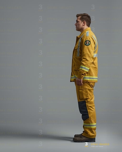 The firefighter, right