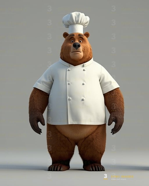 Chef Bruno the bear, front