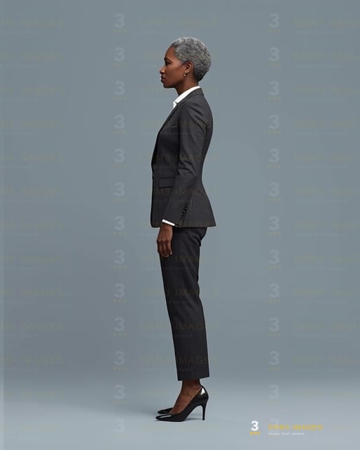 The executive, left