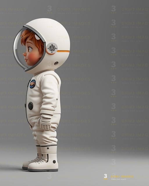 Pip the astronaut, left