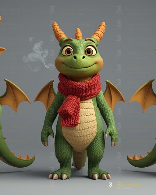 Ember the little dragon, front