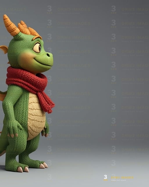Ember the little dragon, left