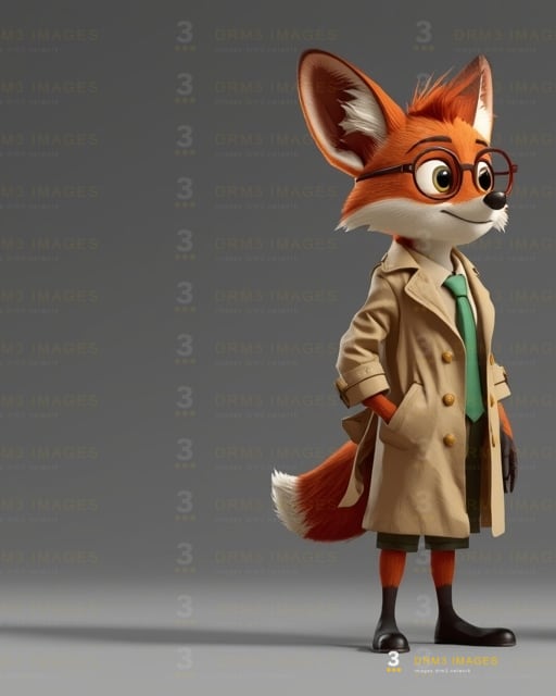 Fennick the fox reporter, right