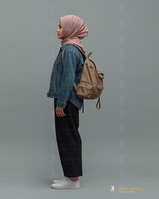 The student, left