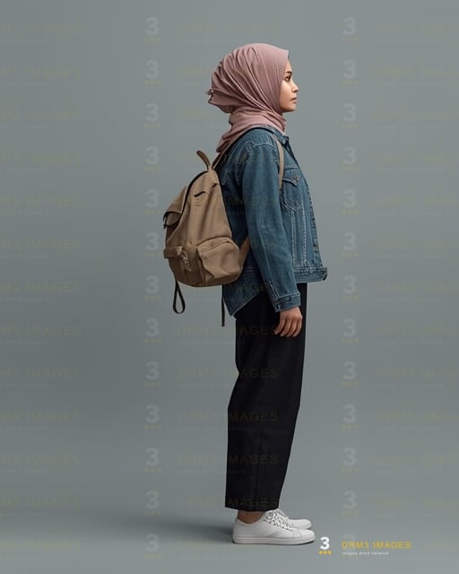 The student, right